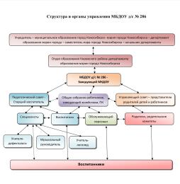 Схема структуры и управления МБДОУ д/с № 286